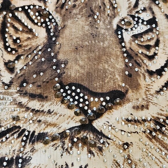 Women's Portman Fashion Embellished Tigers Tunic, Size XXL - Picture 3 of 8